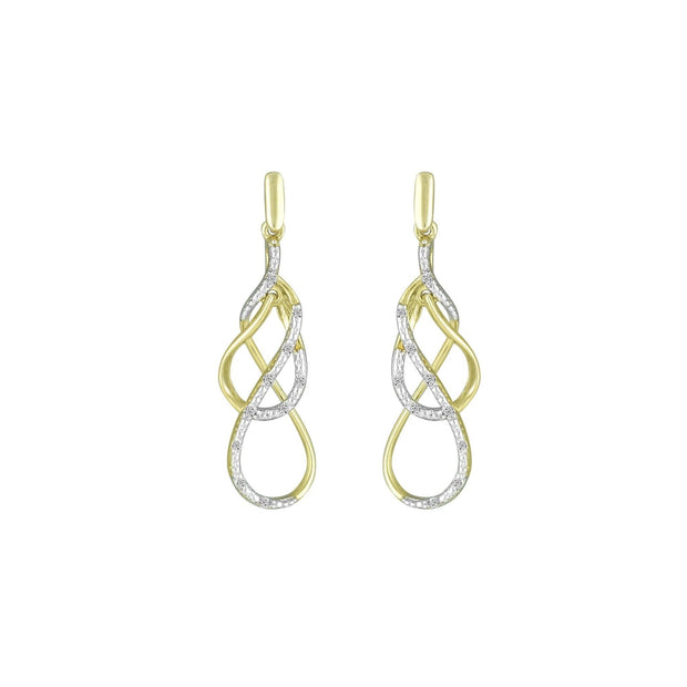 Diamond Accent Fashion Earrings in 10K Yellow Gold - jewelerize.com