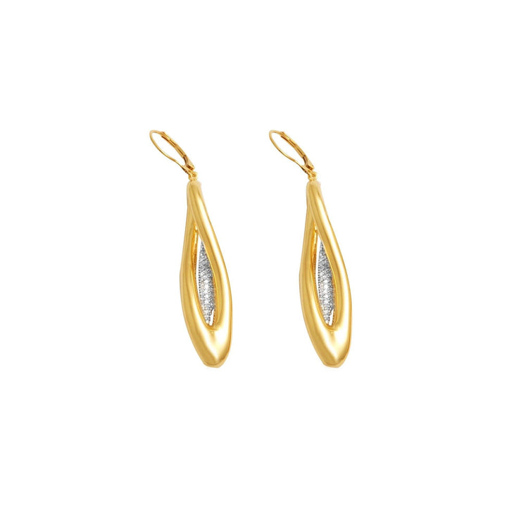 14K Yellow Gold and Diamond Innovoro® Lightweight Dangle Earrings - jewelerize.com