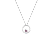 Ruby and Diamond Fashion Pendant in 10K White Gold - jewelerize.com