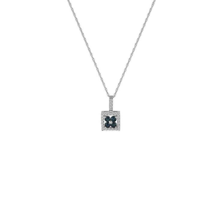 Sapphire and Diamond Accent Fashion Pendant in 10K Gold - jewelerize.com