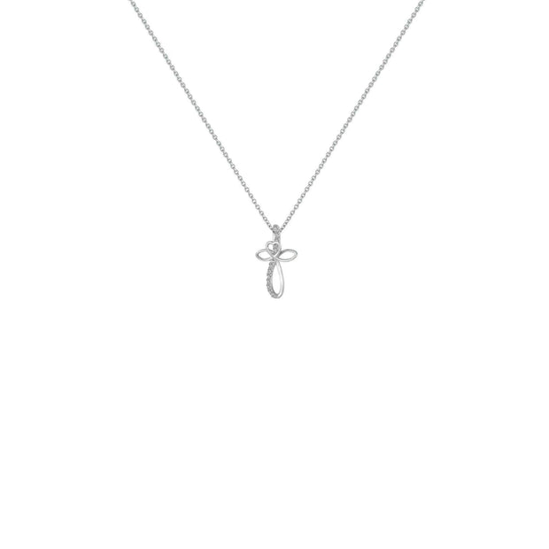 Diamond Accent Cross Pendant in Sterling Silver - jewelerize.com