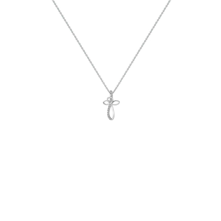 Diamond Accent Cross Pendant in Sterling Silver - jewelerize.com