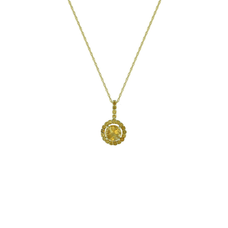 Citrine Fashion Pendant in 10K Yellow Gold - jewelerize.com