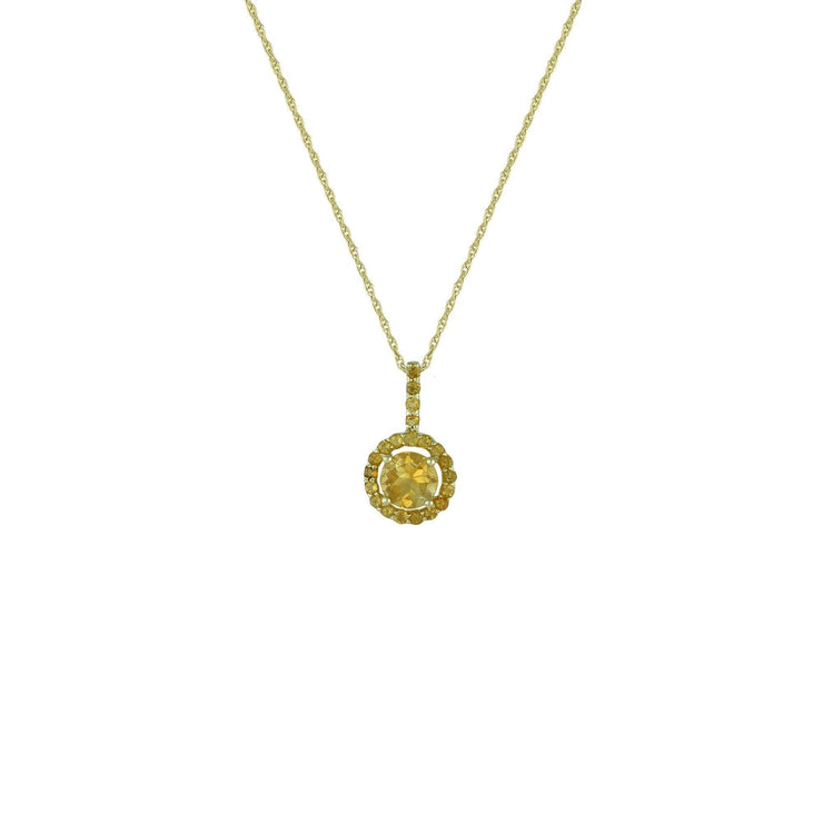 Citrine Fashion Pendant in 10K Yellow Gold - jewelerize.com