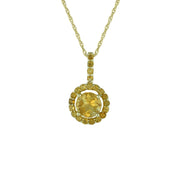Citrine Fashion Pendant in 10K Yellow Gold - jewelerize.com