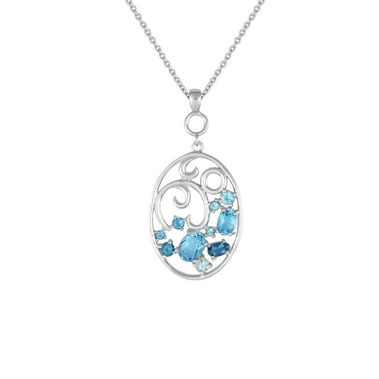 Blue Topaz and London Blue Topaz Fashion Pendant - jewelerize.com