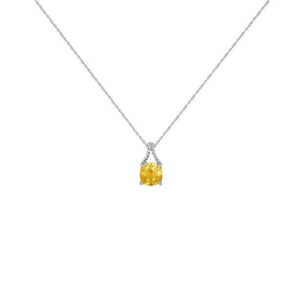Citrine Fashion Pendant in Sterling Silver - jewelerize.com