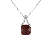 Garnet Fashion Pendant in Sterling Silver - jewelerize.com