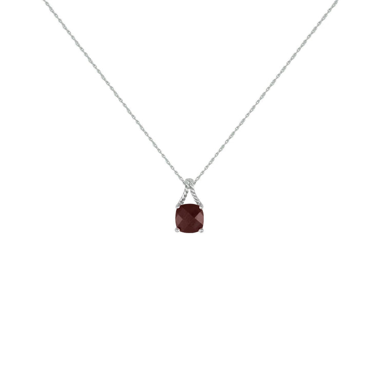 Garnet Fashion Pendant in Sterling Silver - jewelerize.com