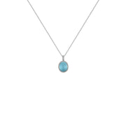 Blue Topaz and Diamond Accent Fashion Pendant in Silver - jewelerize.com