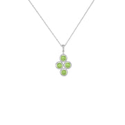 Peridot and Diamond Accent Fashion Pendant in Sterling Silver - jewelerize.com