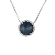 Genuine Sapphire and Diamond Accent Fashion Necklace in Silver - jewelerize.com
