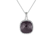Genuine Ruby and Diamond Accent Pendant in Silver - jewelerize.com