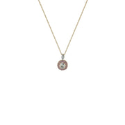 Morganite and Created Pink Sapphire Fashion Pendant in 10K Rose Gold - jewelerize.com