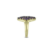 10K Yellow Gold Multi-Stone Amethyst Fashion Ring - jewelerize.com