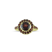 10K Yellow Gold Multi-Stone Garnet Fashion Ring - jewelerize.com