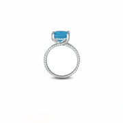 Blue Topaz Fashion Ring in Sterling Silver - jewelerize.com