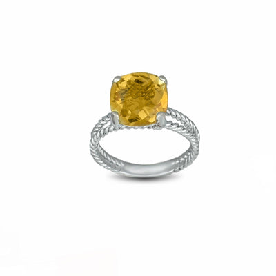 Citrine Fashion Ring in Sterling Silver - jewelerize.com