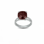 Garnet Fashion Ring in Sterling Silver - jewelerize.com