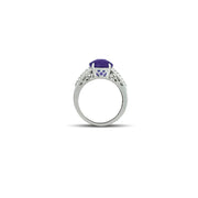 Amethyst and White Topaz Fashion Silver Ring - jewelerize.com