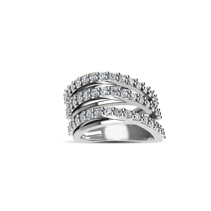 Cubic Zirconia Fashion Ring in Sterling Silver - jewelerize.com