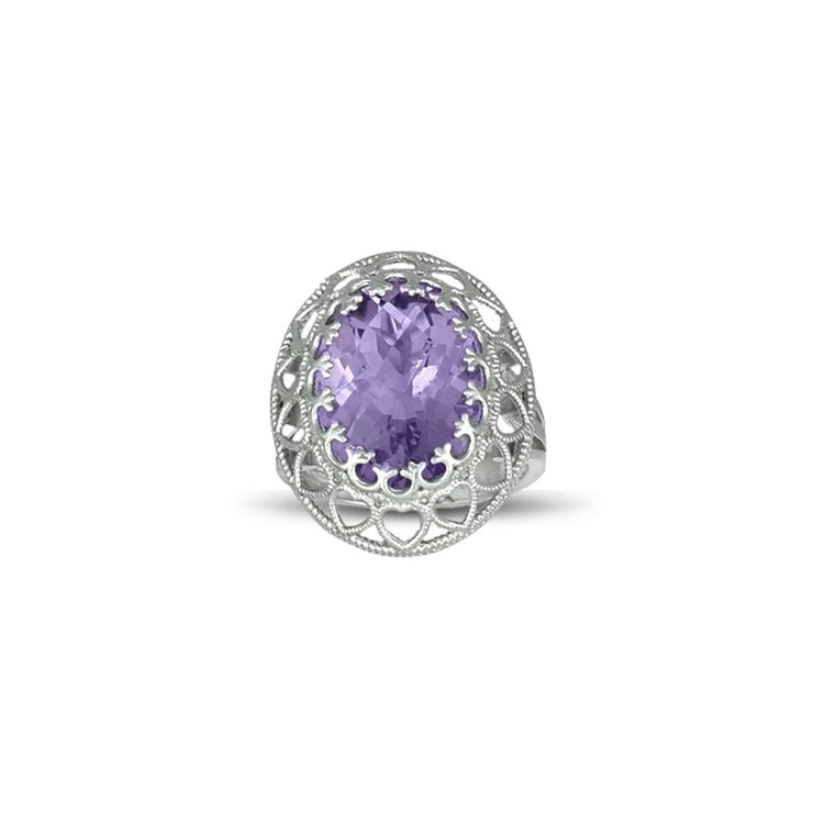 Pink Amethyst Fashion Ring in Sterling Silver - jewelerize.com