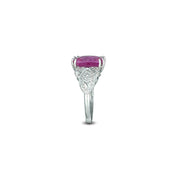 Created Pink Sapphire and Diamond Accent Ring in Sterling Silver - jewelerize.com