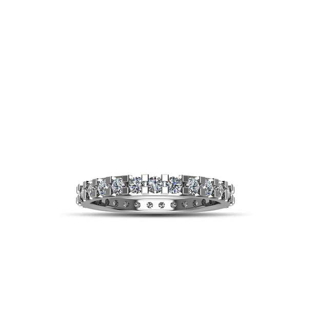 Cubic Zirconia Fashion Eternity Ring in Sterling Silver - jewelerize.com