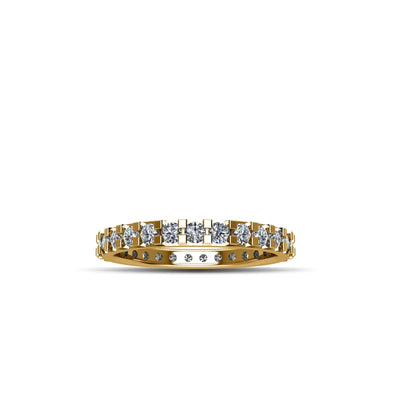 Gold Plated Cubic Zirconia Fashion Eternity Ring in Sterling Silver - jewelerize.com