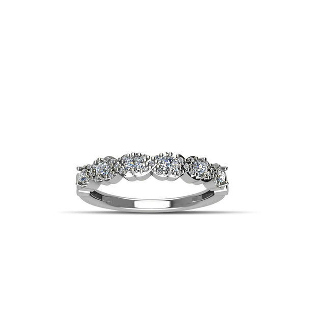 Cubic Zirconia Fashion Stackable Band Ring in Sterling Silver - jewelerize.com