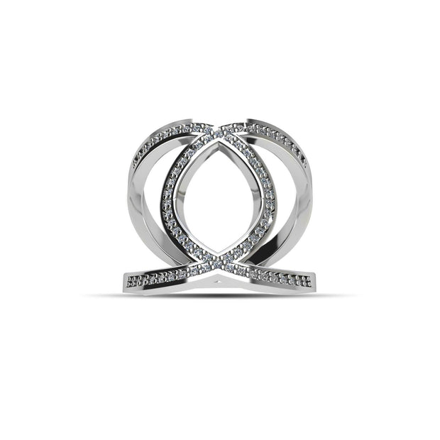 Cubic Zirconia Fashion Ring in Sterling Silver - jewelerize.com