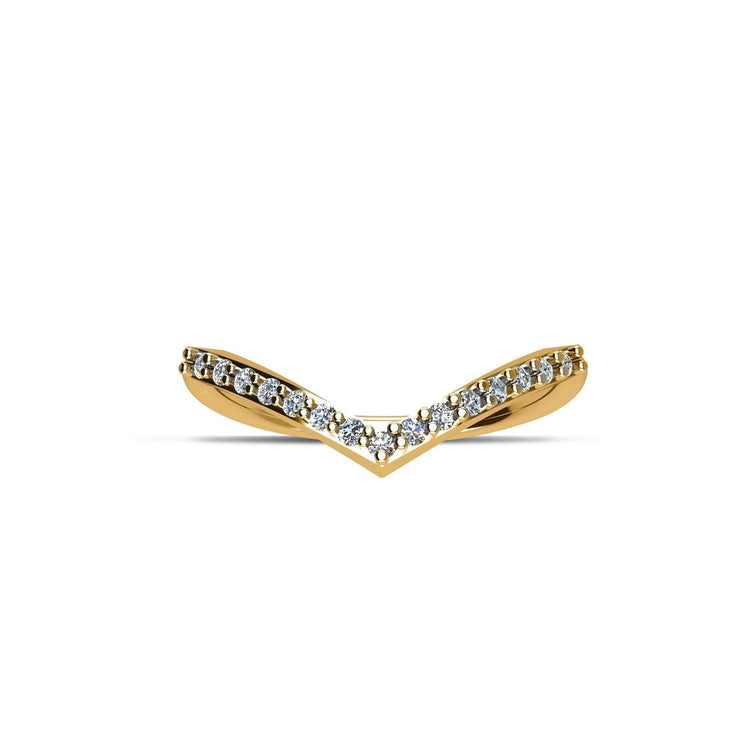 Gold Plated Cubic Zirconia Fashion Stackable Ring in Sterling Silver - jewelerize.com