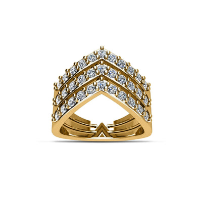 Gold Plated over Sterling Silver CZ Fashion Ring - jewelerize.com