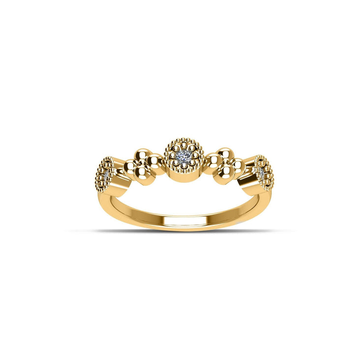 Gold Plated Cubic Zirconia Fashion Stackable Ring in Sterling Silver - jewelerize.com