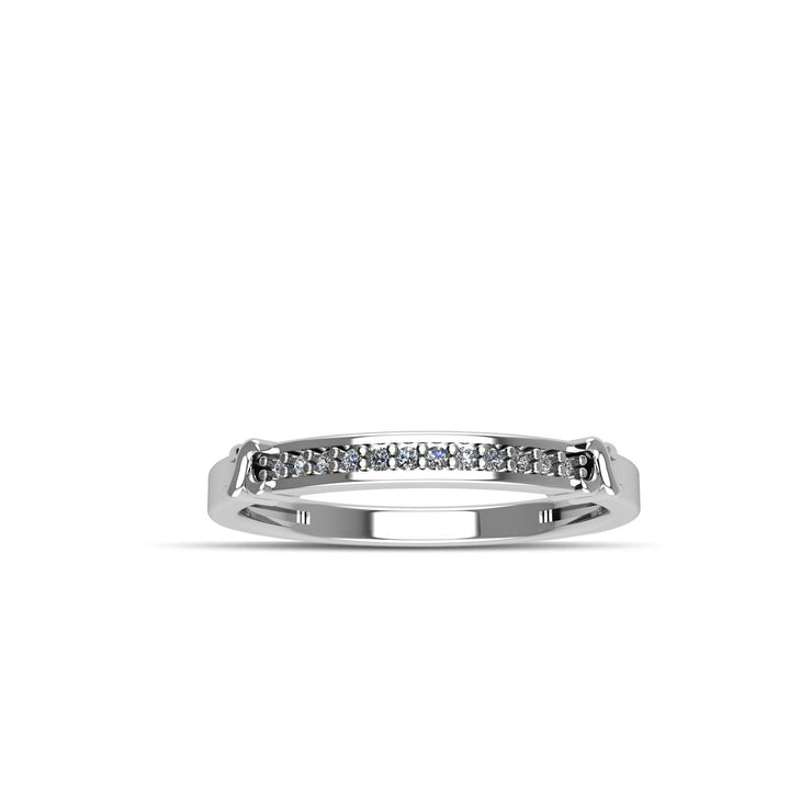 Cubic Zirconia Fashion Stackable Ring in Sterling Silver - jewelerize.com