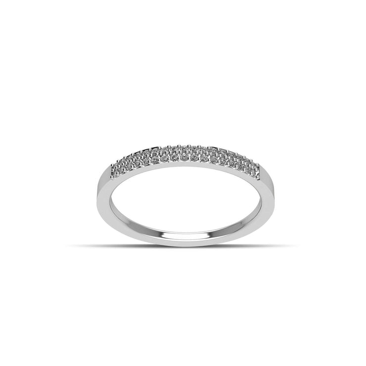 Cubic Zirconia Fashion Stackable Ring in Sterling Silver - jewelerize.com