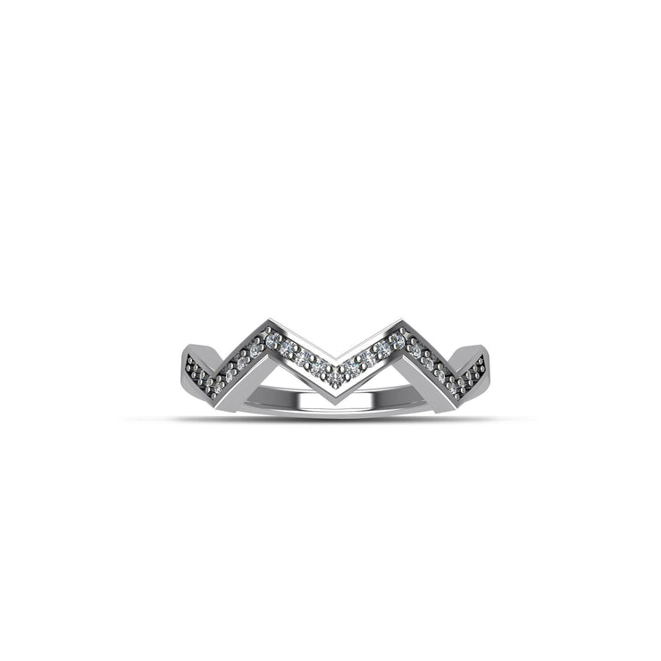 Cubic Zirconia Fashion Stackable Ring in Sterling Silver - jewelerize.com