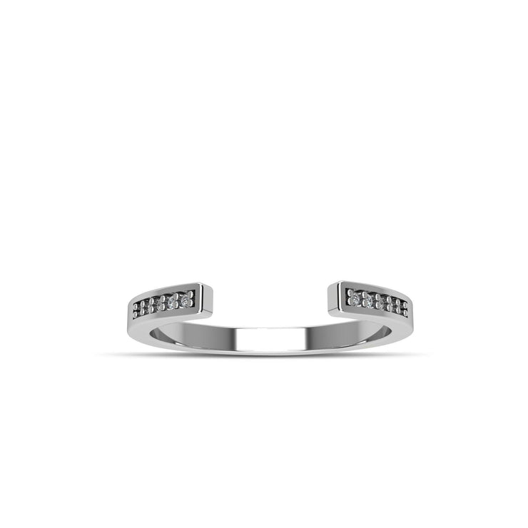 Cubic Zirconia Fashion Stackable Ring in Sterling Silver - jewelerize.com