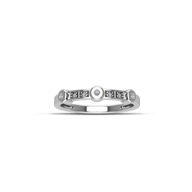 Cubic Zirconia Fashion Stackable Ring in Sterling Silver - jewelerize.com