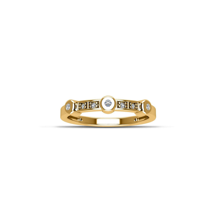 Gold Plated Cubic Zirconia Fashion Stackable Ring in Sterling Silver - jewelerize.com