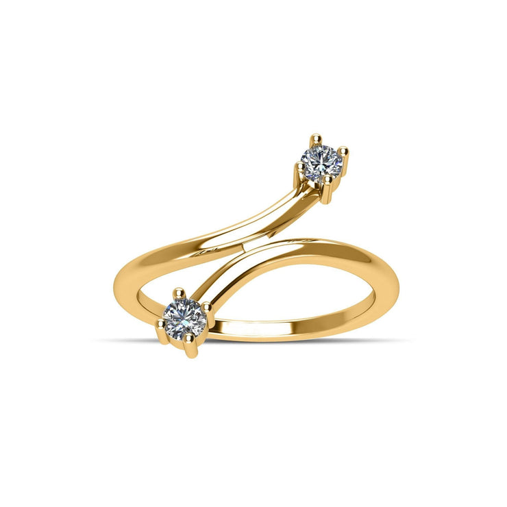 Yellow Gold Plated Cubic Zirconia Fashion Ring in Sterling Silver - jewelerize.com