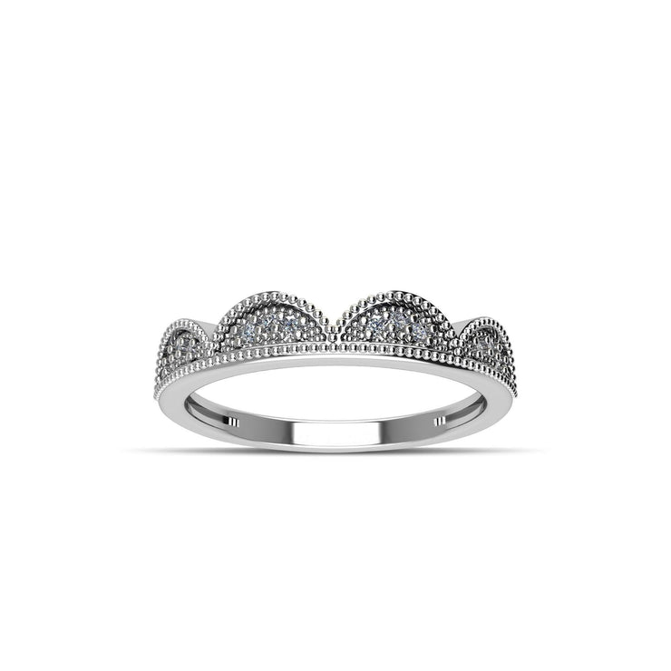 Cubic Zirconia Fashion Stackable Ring in Sterling Silver - jewelerize.com