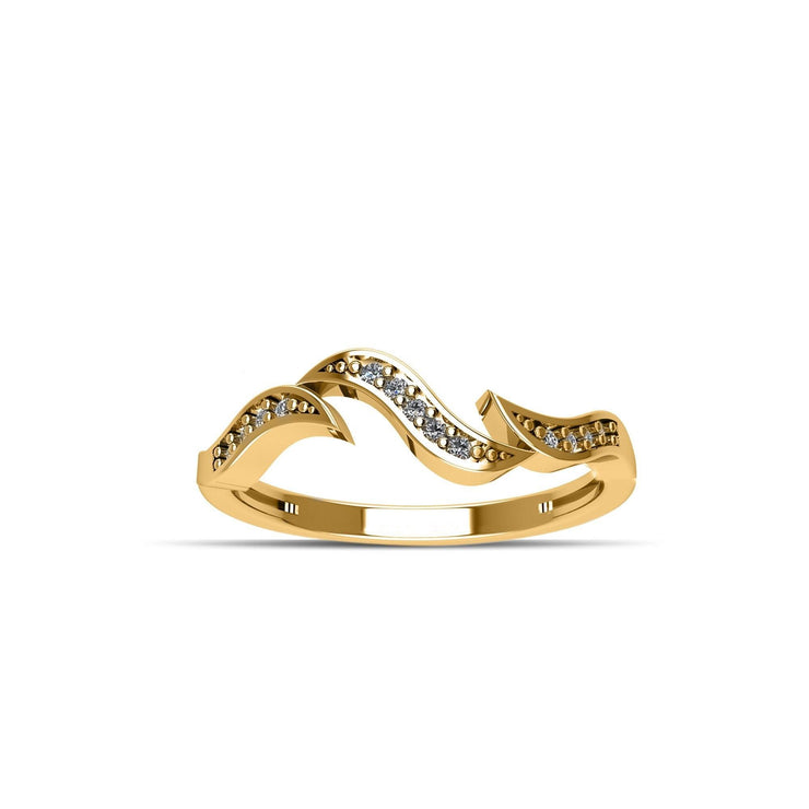 Gold Plated Cubic Zirconia Fashion Stackable Ring in Sterling Silver - jewelerize.com