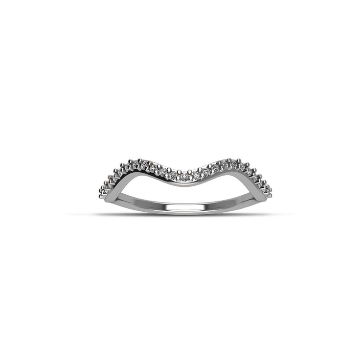 Cubic Zirconia Fashion Stackable Ring in Sterling Silver - jewelerize.com