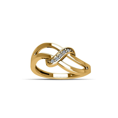 Yellow Gold Plated Cubic Zirconia Fashion Ring in Sterling Silver - jewelerize.com