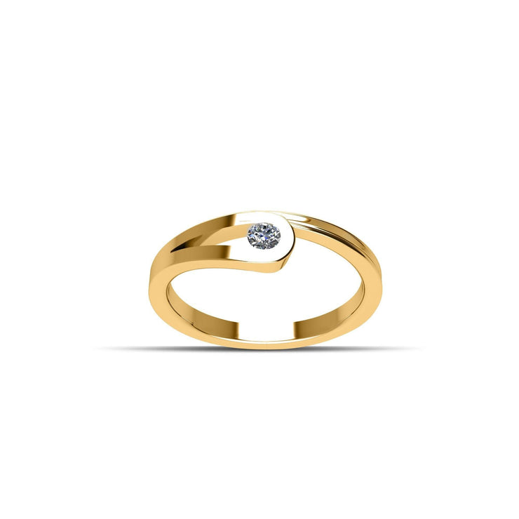 Gold Plated over Sterling Silver Cubic Zirconia Fashion Ring - jewelerize.com