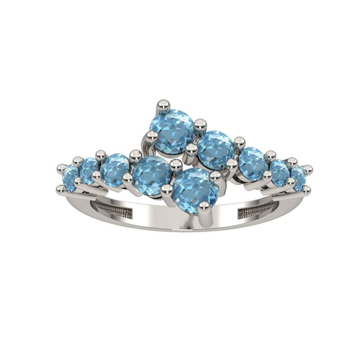 Blue Topaz Fashion Ring in Sterling Silver - jewelerize.com