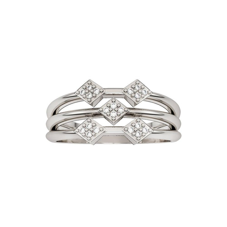 10k White Gold Diamond Fashion Ring - jewelerize.com