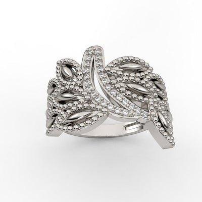Diamond Fashion 10k White Gold Fashion Ring - jewelerize.com